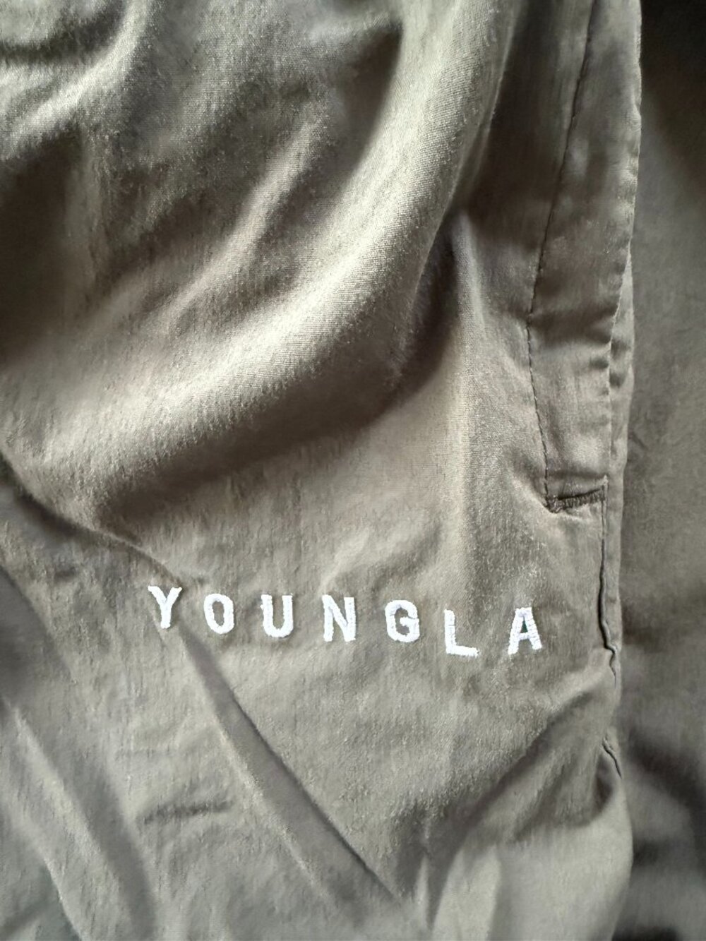 YoungLA Olive Green Cargo Jogger Pants Size S
